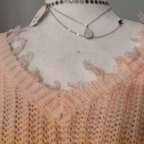 Val Marie ombre frayed edge sweater is a great burst if color and Trend - Picture 7 of 13